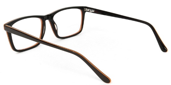 Luster​ Glasses Black_Orange