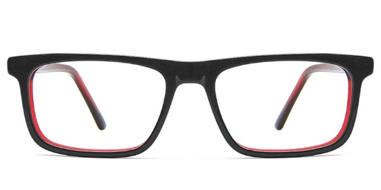 Olive​ Glasses Black_Red