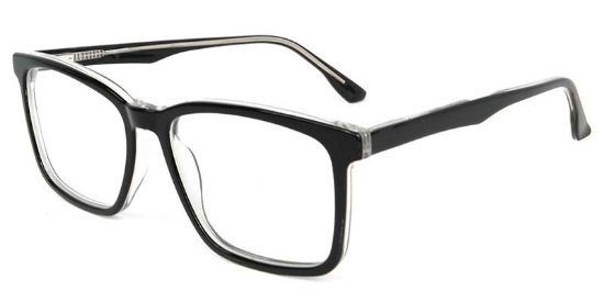 Poise​ Glasses Black_Transparent