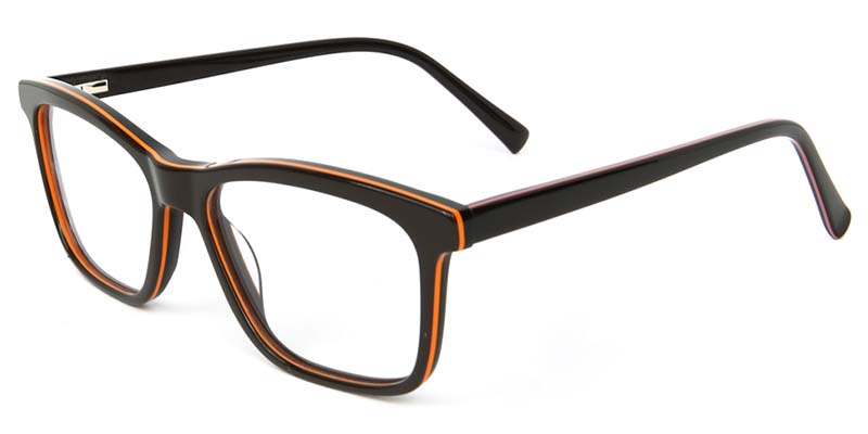 Amber​ Glasses Black_Orange