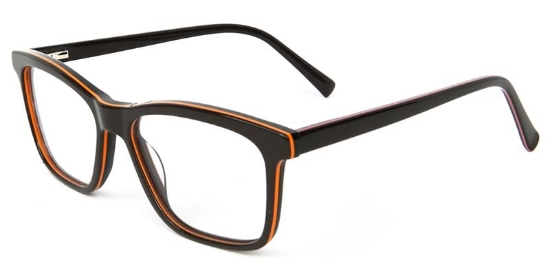 Amber​ Glasses Black_Orange