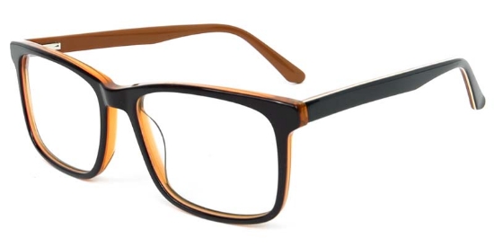 Zinnia​ Glasses Black_Orange