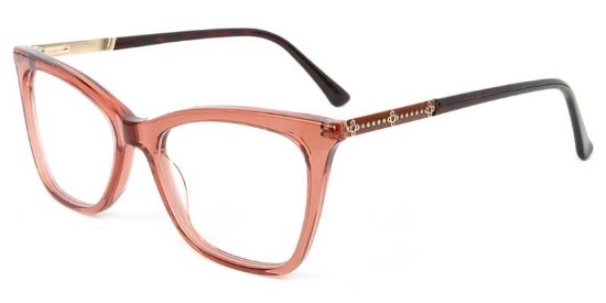 Peach​ Glasses Transparent_Red
