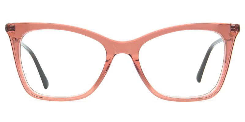 Peach​ Glasses Transparent_Red