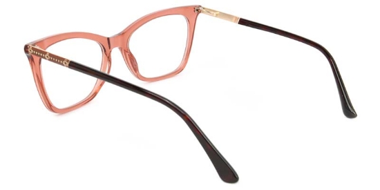 Peach​ Glasses Transparent_Red