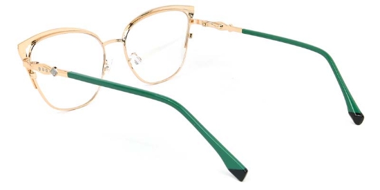 Tulip​ Glasses Gold_Green