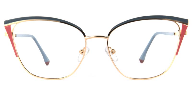 Tulip​ Glasses Gold_Blue