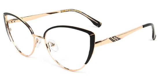 Azure​ Glasses Gold_Black