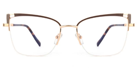 Coral​ Glasses Gold_Brown