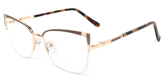 Coral​ Glasses Gold_Brown
