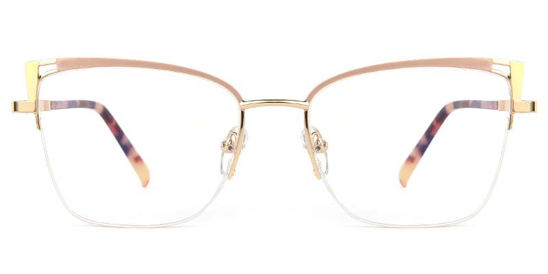 Coral​ Glasses Gold_Brown_Pink