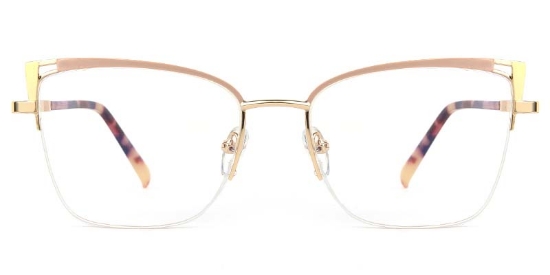 Coral​ Glasses Gold_Brown_Pink