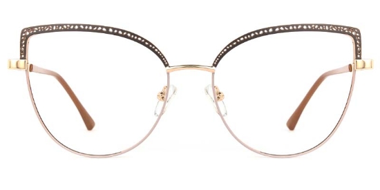 Crest​ Glasses Gold_Brown