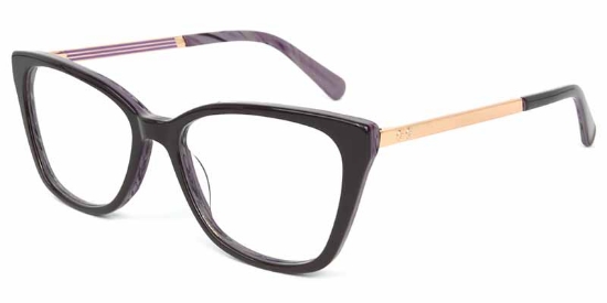 Peace​ Glasses Black_Purple_Gold