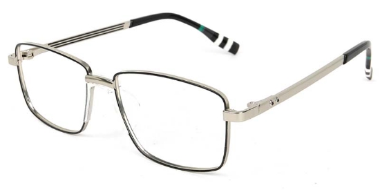 Quartz​ Glasses Silver_Black