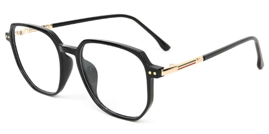 Quill​ Glasses Black_Gold