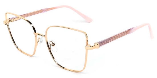 Dewdrop​ Glasses Gold_Pink