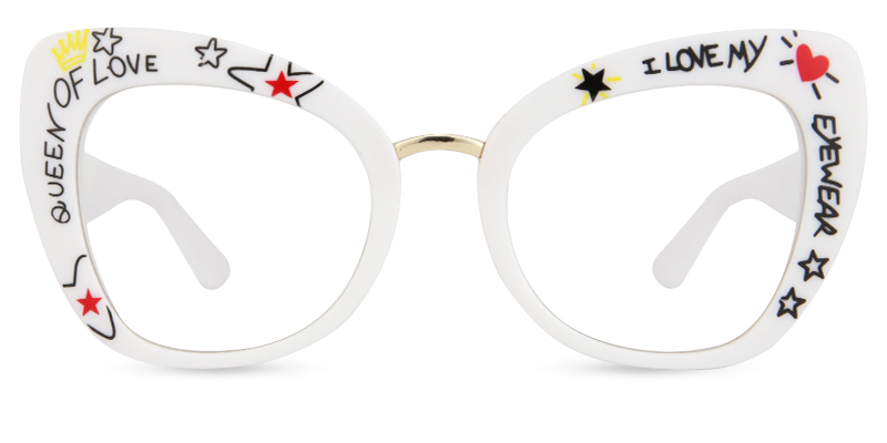 Ode Glasses White_Graffiti